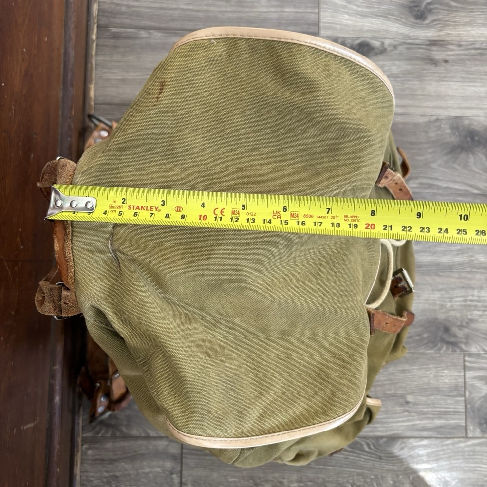 Vintage Rare Army Military Metal Framed Canvas Leather Backpack Ruck Sack - Picture 13 of 16